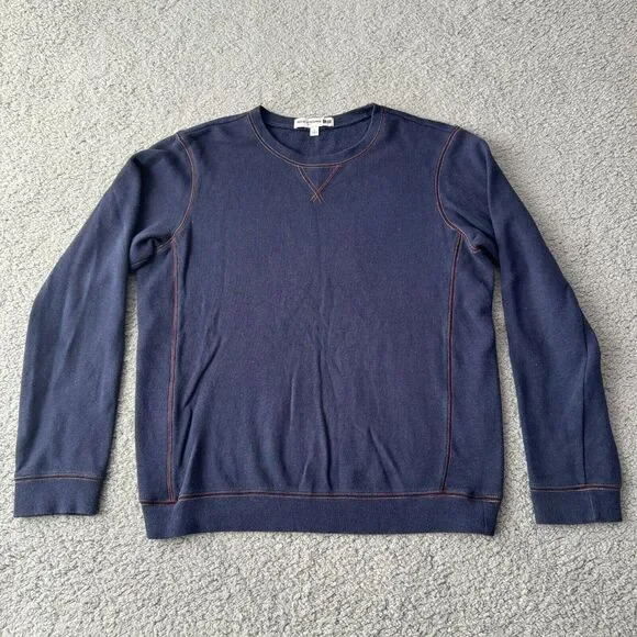 Vintage Uniqlo Sweater Mens Small Blue Sweatshirt Ines De La Fressange Paris 90s - Picture 2 of 11